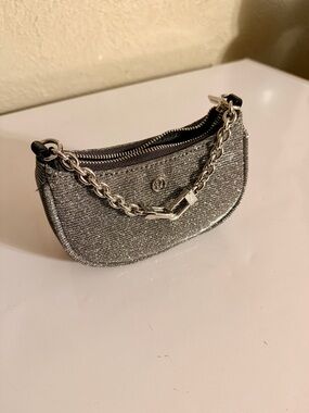 Lululemon athletica Sparkling Silver Chain Mini Bag